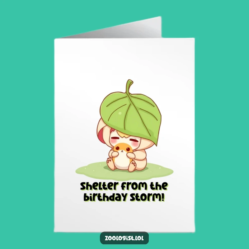 Free Printable Birthday Card: Caring Character Protects Friend on Birthday!