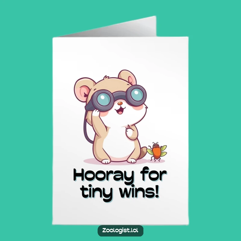 Free Printable Congrats Card: Bug Hunter Animal DIY Gift