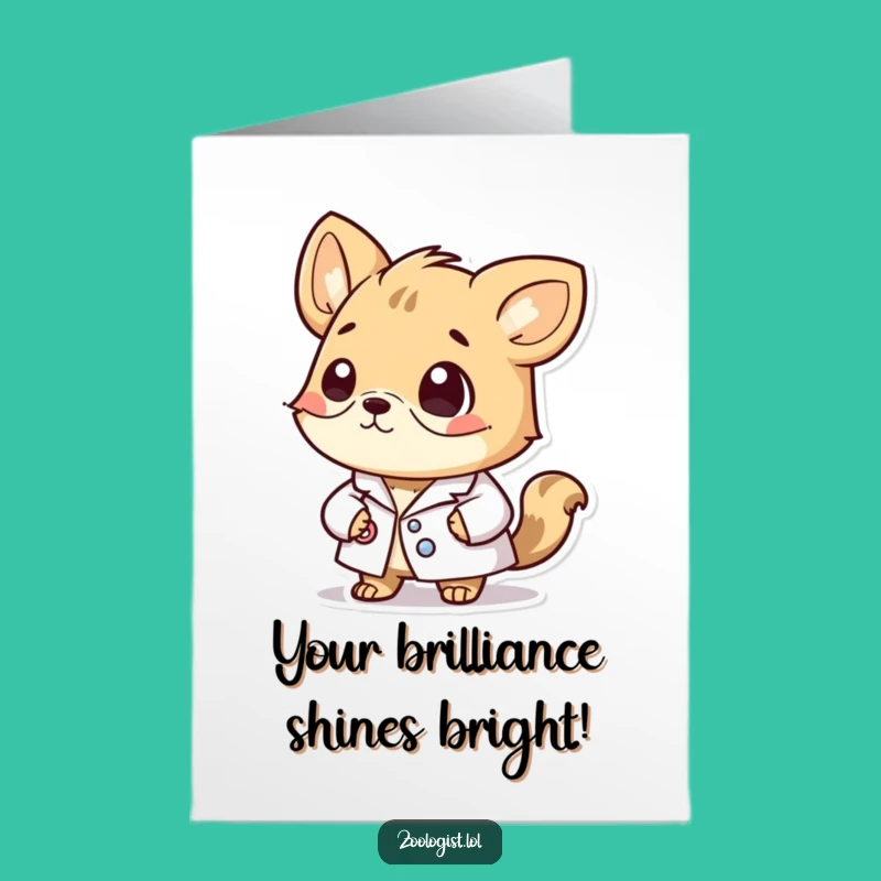 Free Printable Congrats Card: Genius Animal Scientist's Smart Celebration