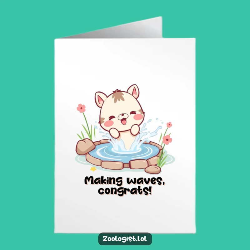 Free Printable Congrats Card: Splashy Pal Funny Downloadable Gift