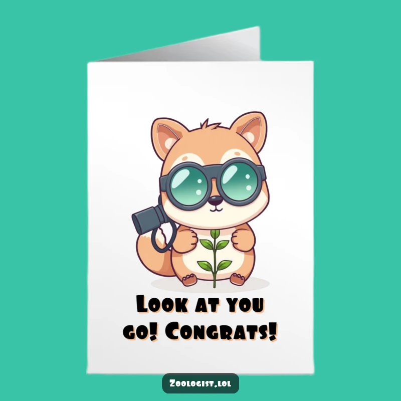 Free Printable Congratulations Card: Keen Zoologist - Funny Downloadable Gift