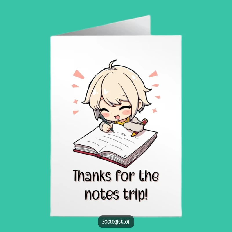 Free Printable Funny Thank You Card - Excited Notes Gratitude