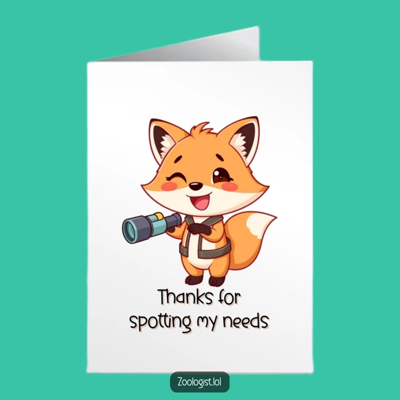 Free Printable Thank You Card: Fox Spotting Goodness - Downloadable Grateful Gift