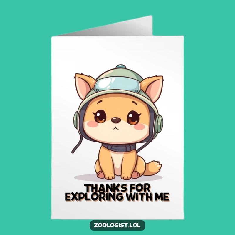 Free Printable Thank You Card: Funny Explorer Animal, Heartfelt Downloadable Gratitude