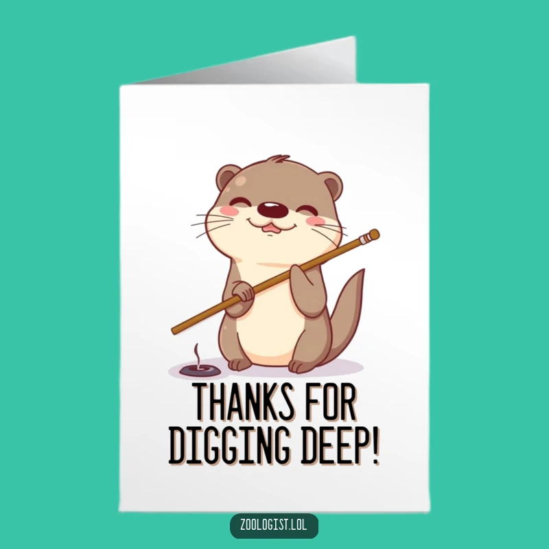 Free Printable Thank You Card: Otter Appreciation - Funny Downloadable!