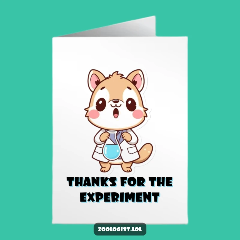 Free Printable Thank You Card: Scientist Oops, Funny Downloadable