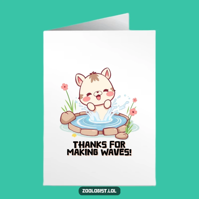 Free Printable Thank You Card: Splashy Fun Friend Funny Downloadable Gift