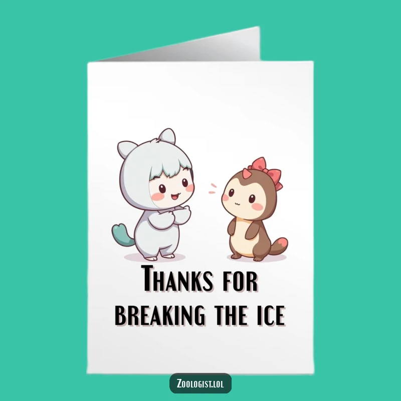 Free Printable Thank You Card: Shy Creature Empathy for Funny Gratitude Downloadable Gift