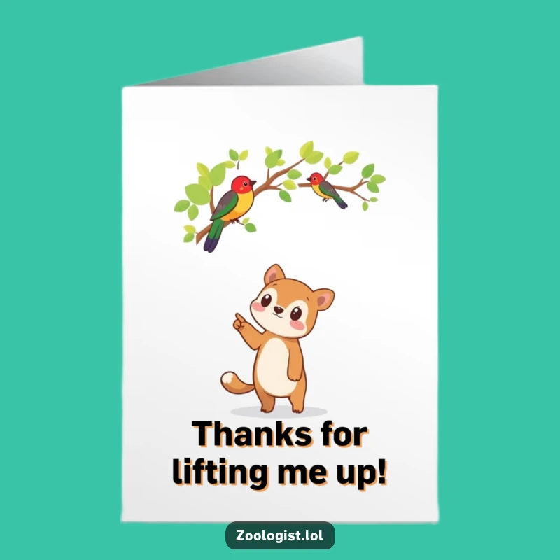 Free Printable Thank You: Birdwatching Friend Funny Downloadable Gift Card