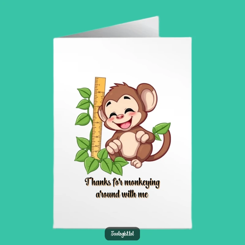 Gratitude Gone Wild Free Printable Thank You Card: Monkey Humor Downloadable Gift
