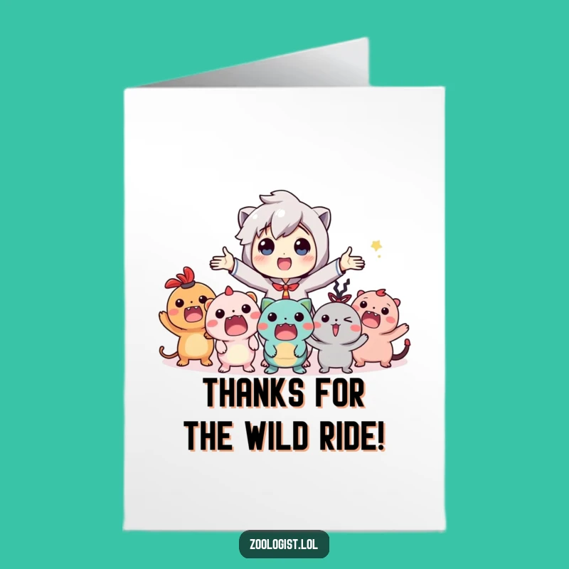 Free Printable Thank You Card: Funny Character Expresses Big Gratitude, Downloadable Thanks!