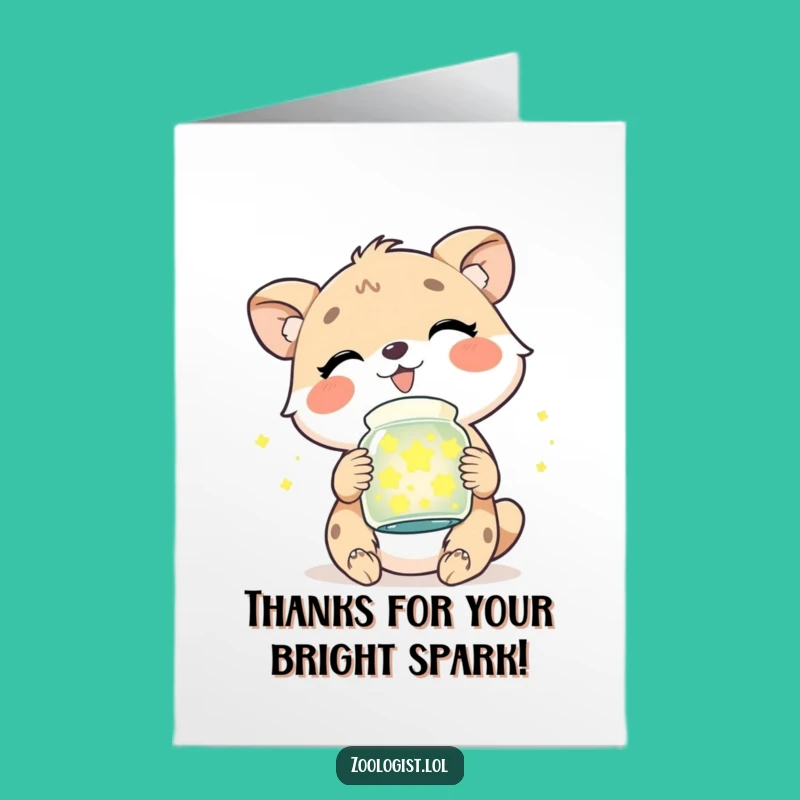 Free Printable Thank You Card: Giggling Firefly Pal Funny Downloadable Gift