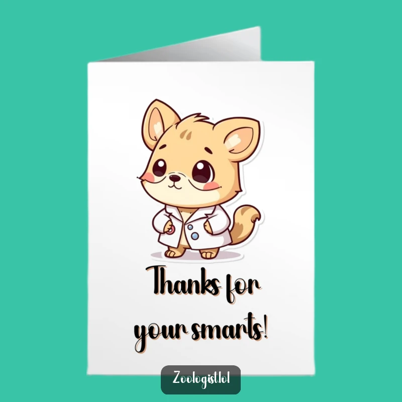 Free Printable Thank You Card: Wise Animal Scientist Shares Gratitude