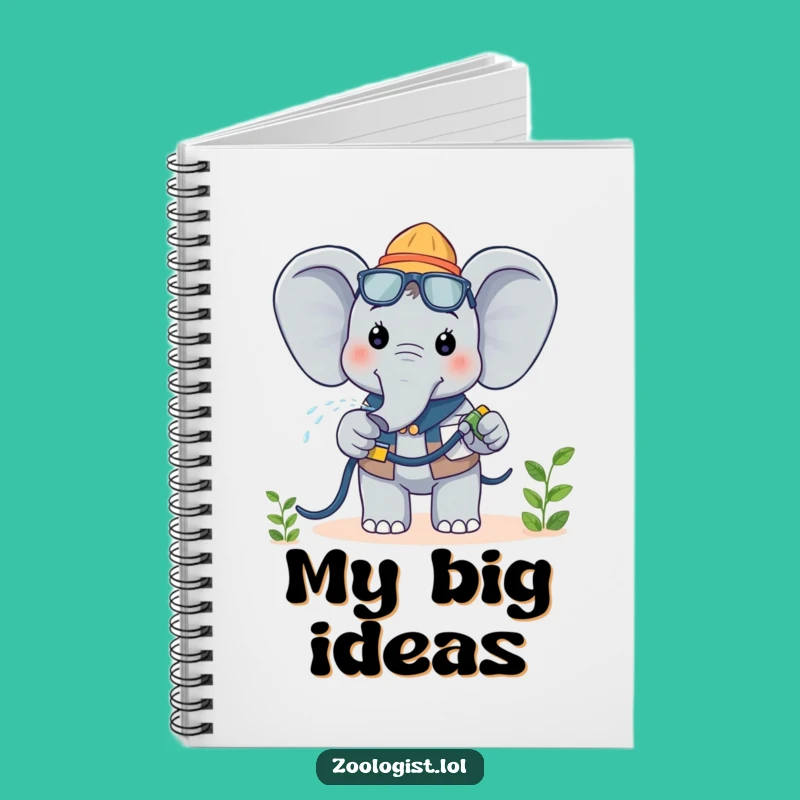 Funny Kawaii Elephant Zoologist Notebook: Plant Your Thoughts with Humor, a Great Gift!