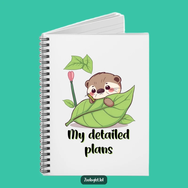 Funny Otter Leaf Annotation Notebook - Hilarious Study Journal