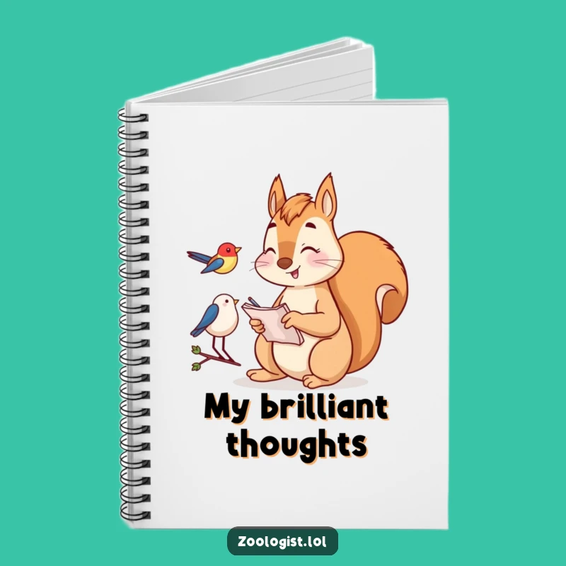 Funny Squirrel Birdwatching Notebook: Observant Squirrel Journal, Perfect Gift