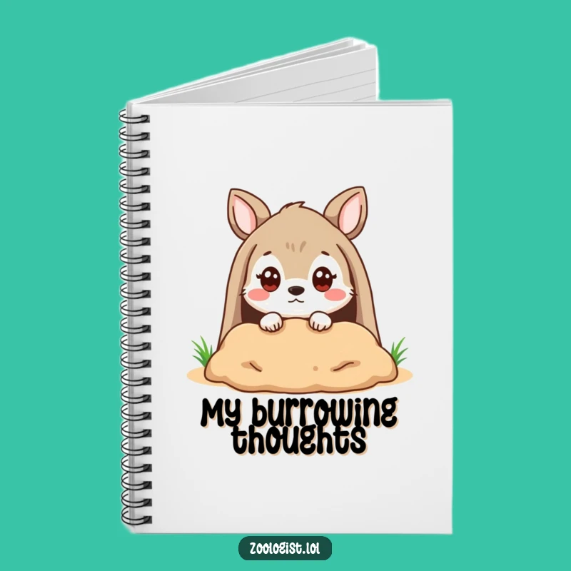Funny Notebook: Quizzical Animal Burrow Peeker, Perfect Funny Gift Journal!