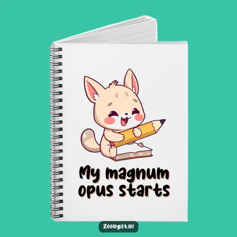 Funny Animal Notebook - Big Pencil Note-Taking Journal Gift