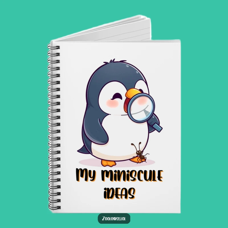 Funny Penguin Ant Magnifying Notebook - Hilarious Discovery Journal