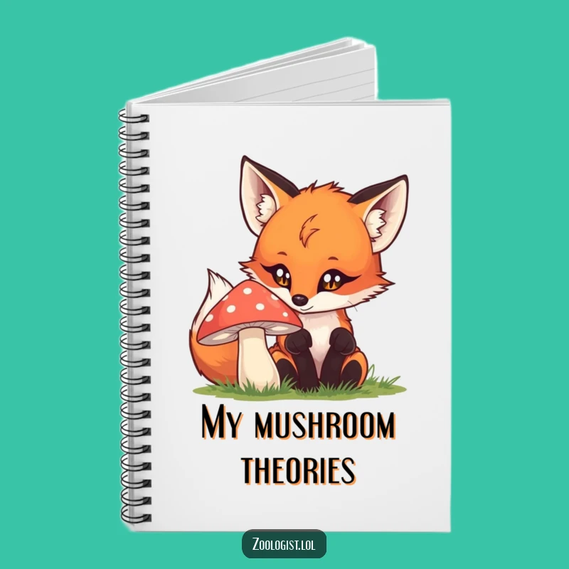 Funny Fox & Mushroom Notebook: Jot Down Ideas with Woodland Curiosity