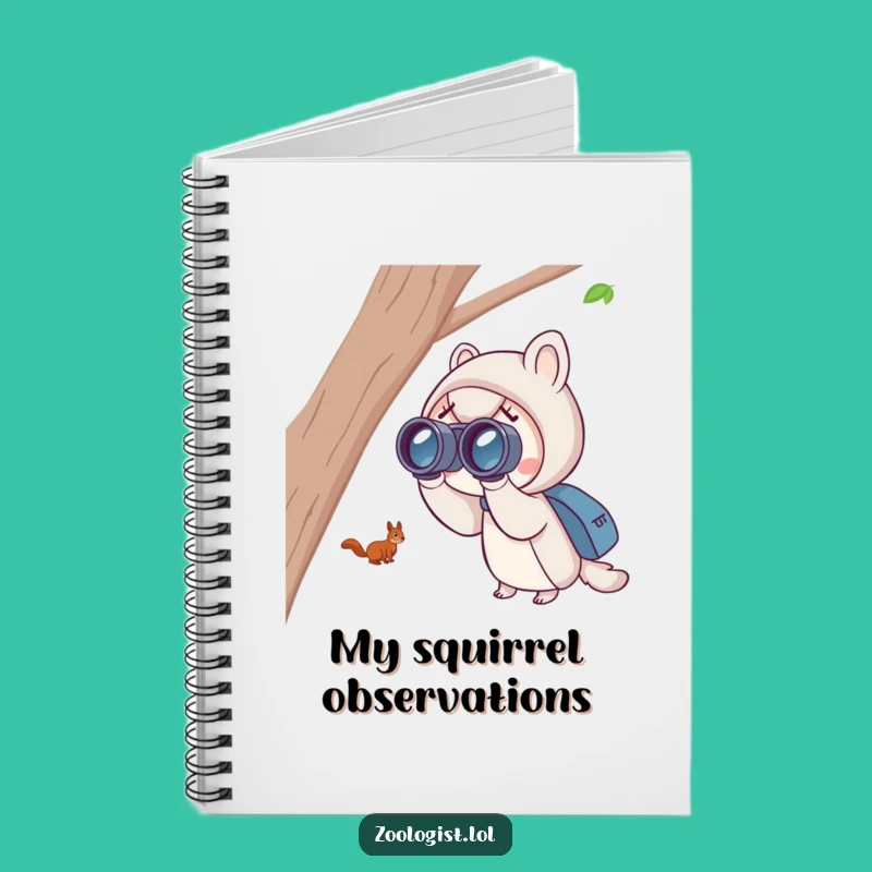 Funny Squirrel Spotting Notebook: Binocular Ideas, Gift for Observers