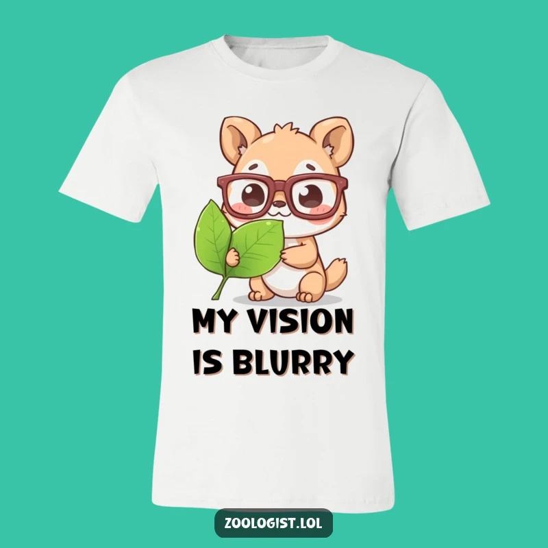 Funny Animal Scientist T-Shirt - Cute Character with Glasses Studying Nature, Great Geek Gift