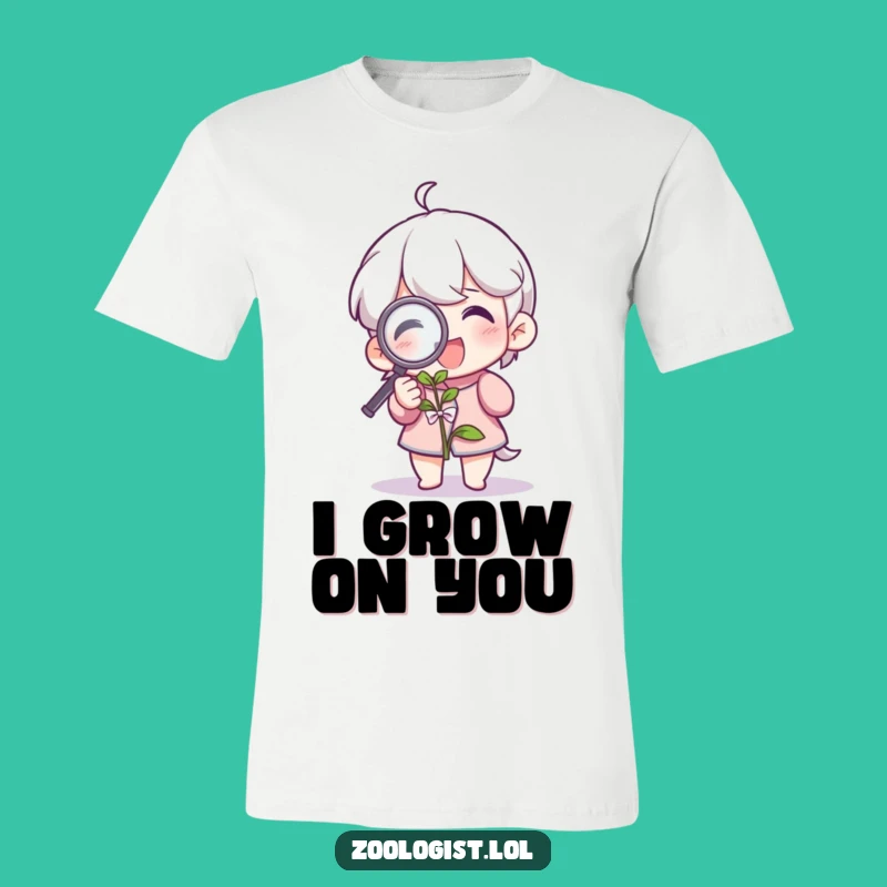 Funny Botanist T-Shirt: Magnified Plant Fun, Perfect Gift for Green Thumbs