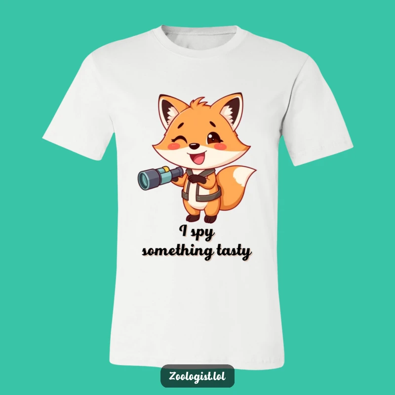 Funny Fox with Binoculars T-Shirt: Exciting Graphic Tee for Outdoor Explorers
