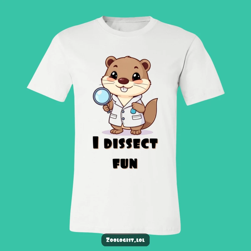 Funny Happy Otter Lab Coat T-Shirt: Humorous Science Apparel and Gift