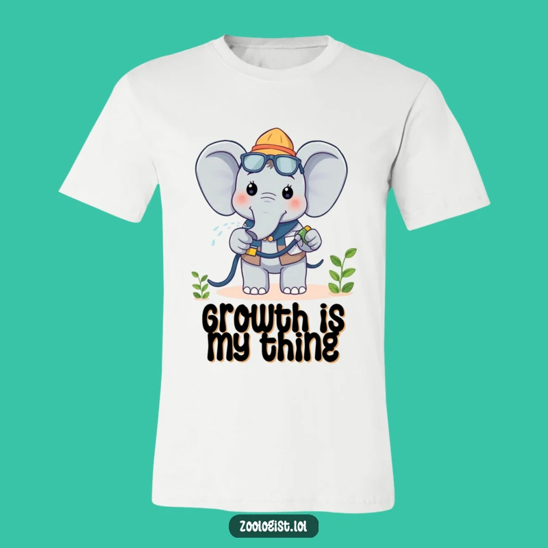 Funny Kawaii Elephant Zoologist T-Shirt: Sprout Smiles, a Hilarious Gift!