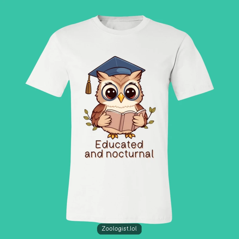 Funny Kawaii Owl Zoologist T-Shirt - Clever Graduate Tee for Smarty Pants!