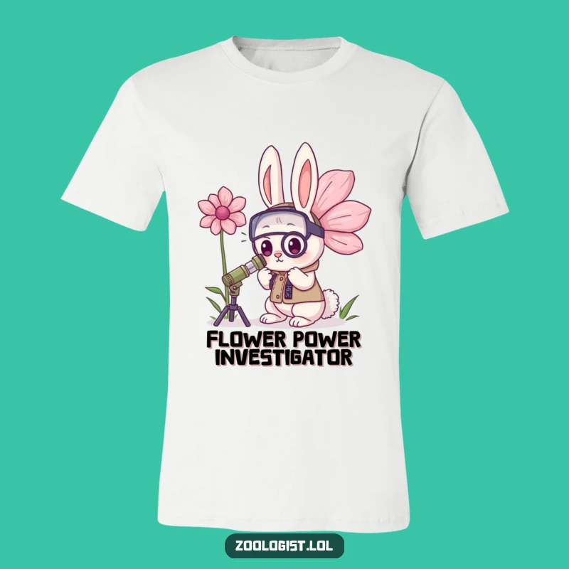 Funny Kawaii Rabbit Zoologist T-Shirt: Ultimate Gift for Nature Nerds Who Love Laughs!