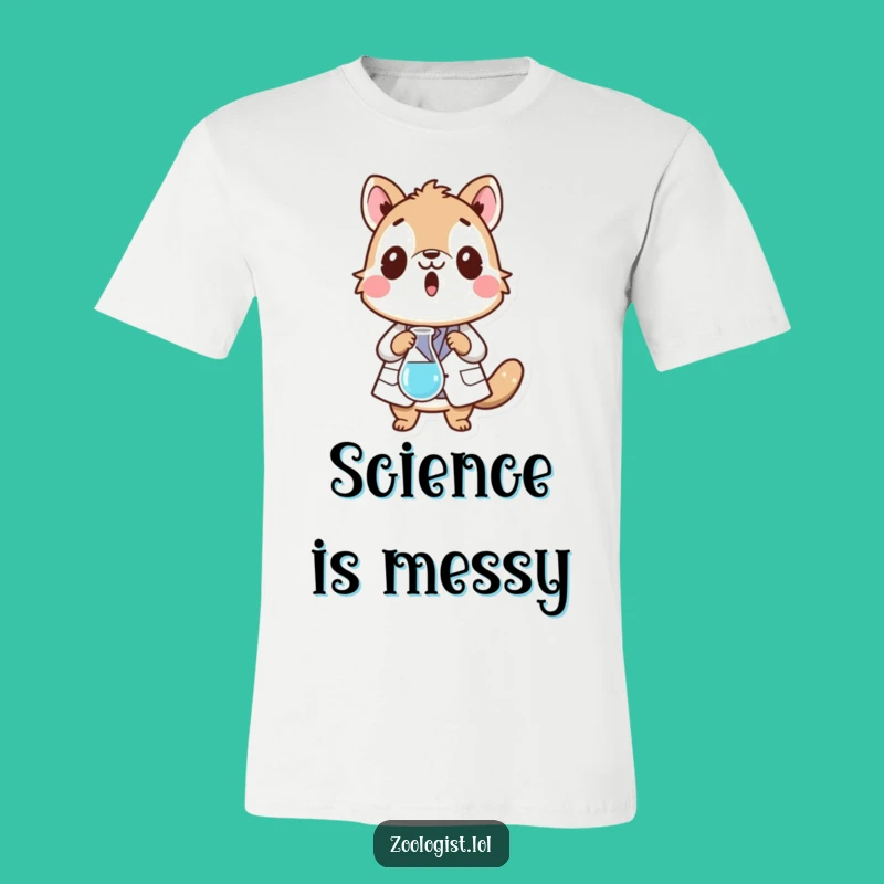 Funny Science Animal T-Shirt: Surprised Scientist, Perfect Lab Mishap Tee