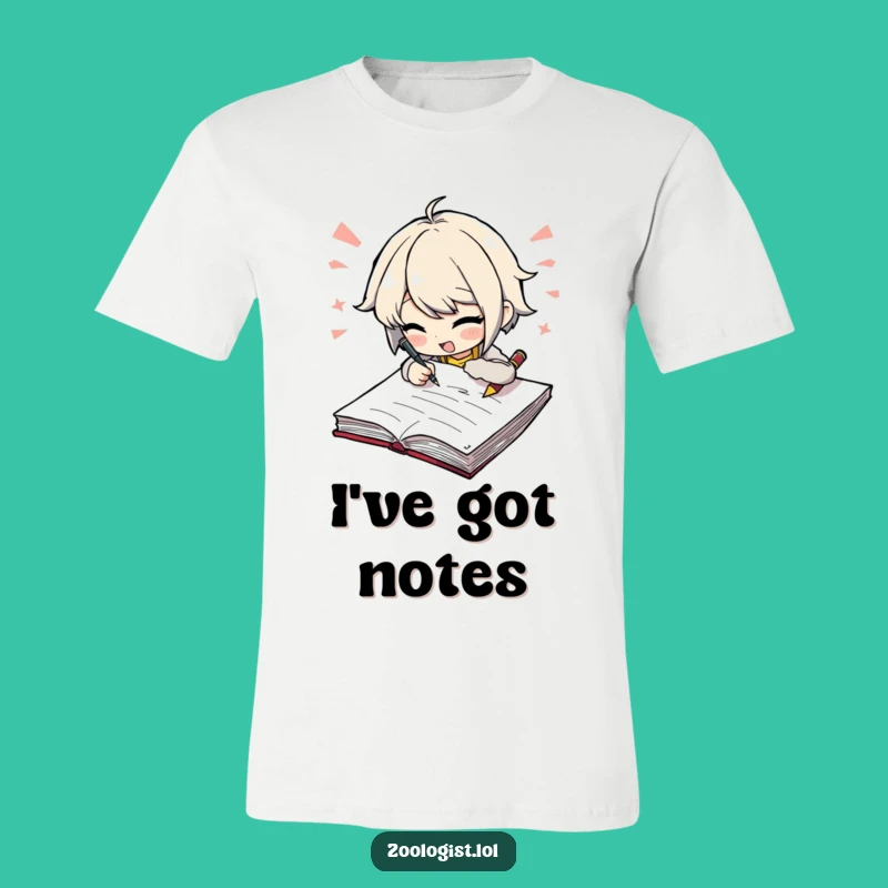 Funny Writer T-Shirt: Furious Note Taking Fun, Perfect Gift for Busy People