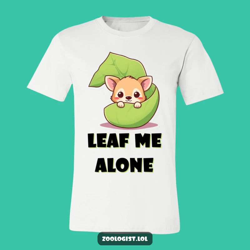 Funny Curious Animal T-Shirt: Hidden Leaf Design, Great Gift for Explorers