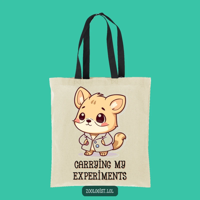 Funny Tote Bag: Thoughtful Lab Coat Animal - Carry Your Genius!
