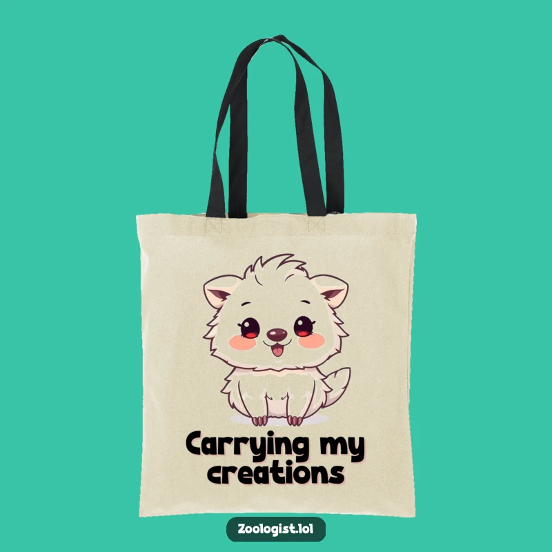Funny Tote Bag: Cute Animal Artist's Delightful Sketch - Carry Your Laughs!