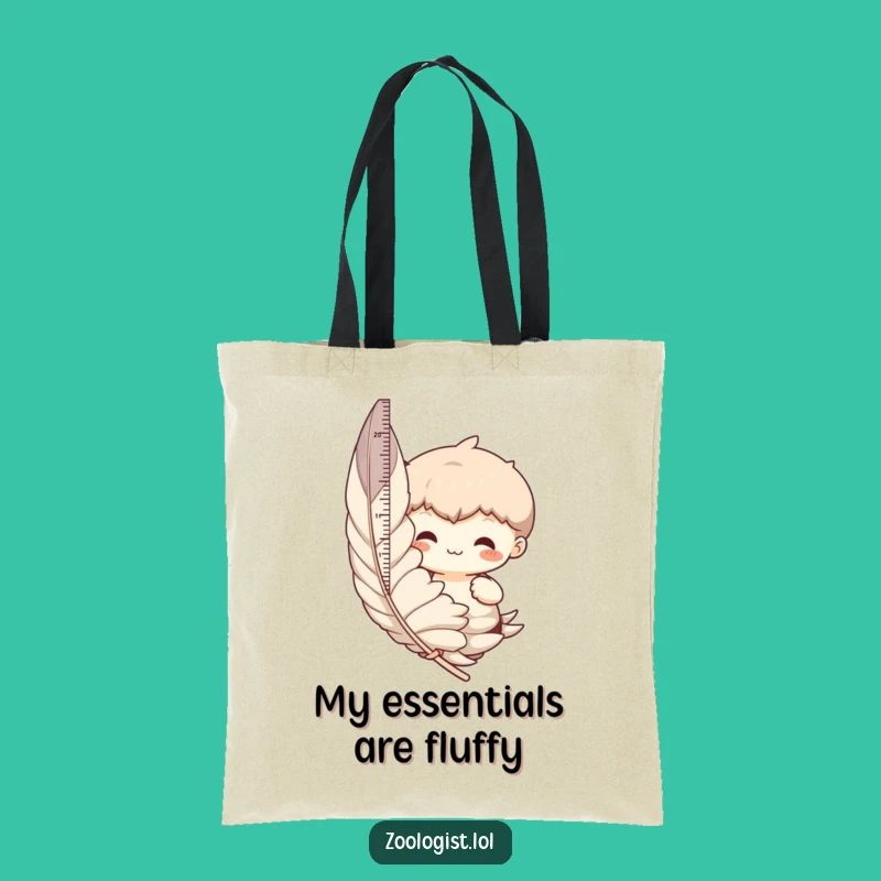 Funny Feather Measuring Tote: Carry Your Humor in Style!
