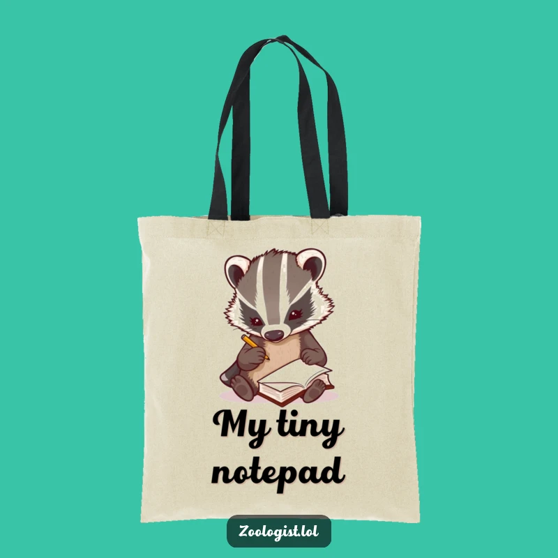 Funny Badger Zoologist Tote Bag - Curious Explorer Accessory
